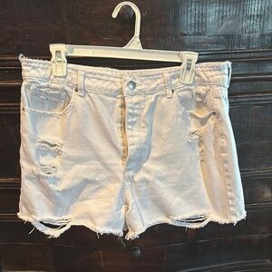 Velvet Heart White Jean Shorts Distressed Style